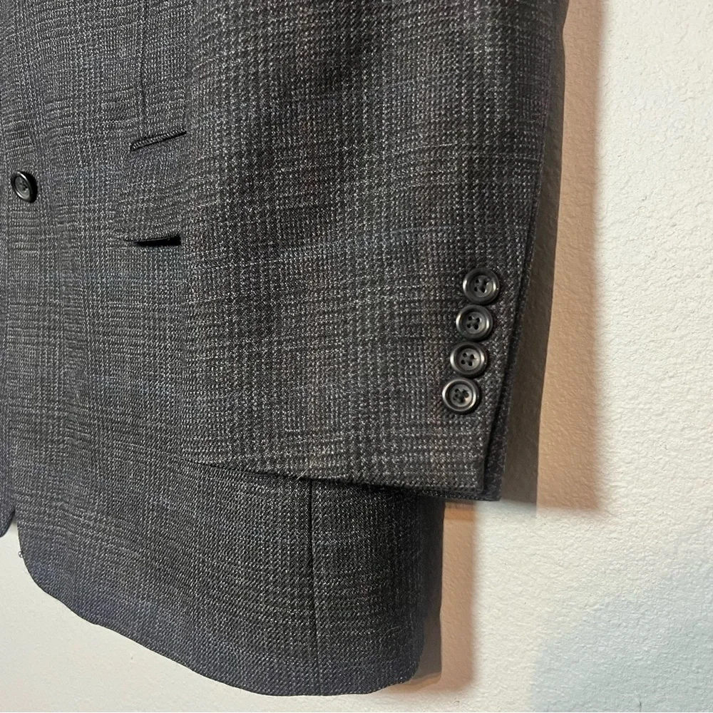 Joseph & Feiss Gold Blazer Sports Coat Size 42 Long 42L Grey Gray Lambswool
